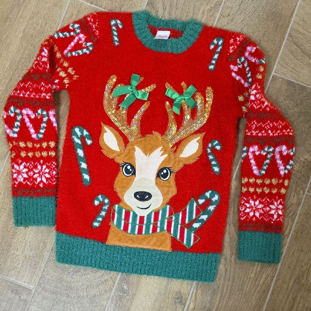 Kid's Festive Reindeer Christmas Sweater